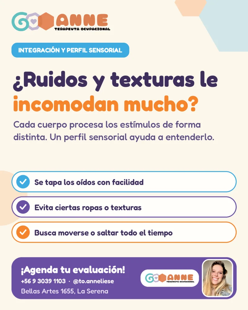 ¿Ruidos y texturas le incomodan mucho? Cada cuerpo procesa los estímulos de forma distinta; un perfil sensorial ayuda a entenderlo.
